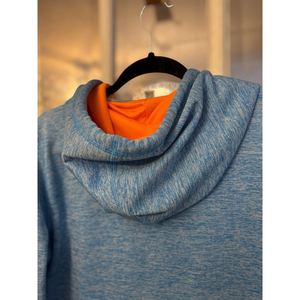 Under Armour Womens Blue & Orange Coldgear Fleece Pullover Hoodie Sporty NO SIZE - Picture 3 of 14